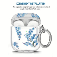 Flower For Apple Bluetooth AirPods Pro 2nd Protective Case Transparent soft case For Air pods 1/2/3 Generation With Keychain