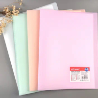 A4 Color Transparent Folder Documents Loose-Leaf Notes Book Student Test Papers Organize and Store School Large-Capacity Station