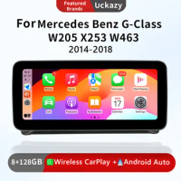 1920*720 Wireless Carplay Android 12 Car Radio For Mercedes Benz C Class W205 GLC Class X253 W446 2015-2018 Multimedia 4G Screen