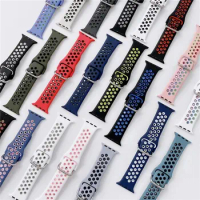 Silicone Strap For Apple Watch band 45mm 44mm 40mm 49mm 41mm 38mm 42mm 44 45 mm Bracelet iWatch ultra 2 series 3 6 se 7 8 9 Band