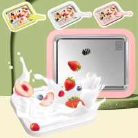 Alat Pembuat Es Krim Gulung DIY Portabel, Wajan Es Goreng untuk Yogurt & Anak-anak