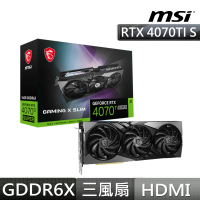 【MSI 微星】GeForce RTX 4070 Ti SUPER 16G GAMING X SLIM 顯示卡
