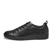 TRAVEL FOX(男) CLASSIC 900 LOW 極簡經典皮革休閒鞋 - 簡單黑 920221