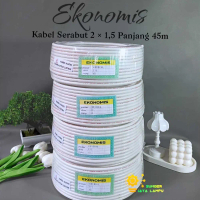 Kabel listrik serabut EKONOMIS  2x1,5 PER-METER