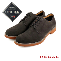 【REGAL】GORE-TEX防水透氣麂皮綁帶德比鞋 深棕色(50AL-DBRS)