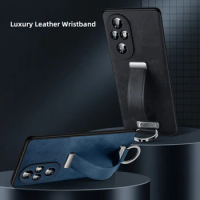 For Huawei Honor 200 Pro Case Luxury Leather Wristband Stand Cover For Honor 200 Pro 200Pro Shockpro