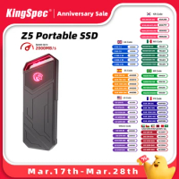 KingSpec SSD Portable 512gb 1TB 2TB Hdd 20gbps External Drive RGB HD Type C USB3.2 Externe Hard Drive Disk for Laptop Desktop PC