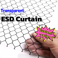 ESD Curtain, ESD Grid curtain With Real Conductive Carbon Lines, PVC, 0.3mm x 1.37m x 30m