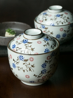 朵頤日式陶瓷燉罐小湯盅帶蓋小號家用隔水燉盅 小單個燕窩燉盅碗1入