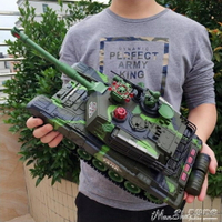 遙控坦克車兒童遙控坦克玩具大炮履帶式電動男孩超大號對戰充電越野汽車LX 可開發票 交換禮物全館免運