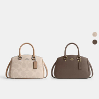 【COACH】蔻馳官方直營 SAVANNAH經典Logo小號CARRYALL 斜背包 戴妃包-多色可選(CAL53)