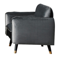 文創集 派西莎北歐風絨布單人座沙發椅(二色可選)-83x74xx79.5cm免組