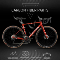 SAVA 24 Speed Road Bike 105 Di2 Full Carbon Racing Bike Complete 7.86kg Integrate Handlebar with Internal Cable Hydraulic Brake