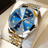 OLEVS 9931 New Style Waterproof Men Wristwatch Business Dual Calendar Luxury Diamond Dial Quartz Wat