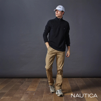 【NAUTICA】官方旗艦 男裝 舒適棉質休閒長褲(卡其色)