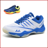 Brand LEFUS White Blue Carbon Sole Badminton Shoes for Men Women YY Style Anti slip Breathable Volleyball Tennis Shoes TP026