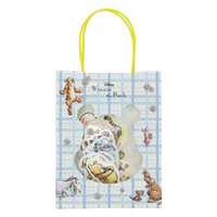 小禮堂 迪士尼 小熊維尼 日本製 手提袋造型貼紙60入組 (藍色款) 4901770-661322