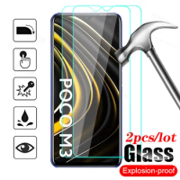 2Pcs Tempered Glass For Xiaomi POCO M3 Glass Protector Film on Xiami POCOM3 Pro 5G Xiomi POKO M 3 POCCO 3M Protective Glass Case