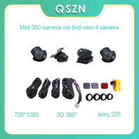 Car Rear View Camera Wide Angle SONY 225 360° Camera 4 Camera 3D Waterproof Mini Car Rear/Left/Right/FrontView Universal Parking