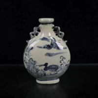 Chinese Porcelain Hand-made Exquisite Pine &amp; Deer Vase