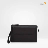 Tas Pria Delco by Elizabeth Genuine Leather Clutch 0720-0525 Brown