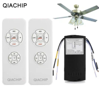QIACHIP Universal Ceiling Fan Lamp Remote Control Kit 110-240V Timing Control Switch Adjusted Wind Speed Transmitter Receiver