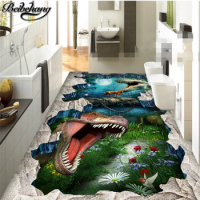 beibehang Custom large floor decoration painting original dinosaur 3D stereo painting street living room shopping floor painting