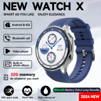 2024 New For OPPO Watch X Smart Watch 4G Memory Music Video Bluetooth Call Waterproof Smartwatches F
