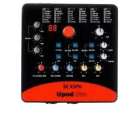 ICON upod pro USB external sound card 2 mic-In/1 guitar-In, 2-Out USB recording Interface DSP parameter adjustment knobs