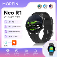 【Pengiriman 24 Jam】Morein Jam Tangan Pintar Dial Bulat Baru Neo R1 (B53S)| IP67 Tahan Air | Layar IP