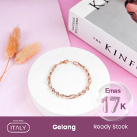 GELANG RANTAI PAPERCLIP SEGITIGA VAR UKIR ROSE CCT 750 17K