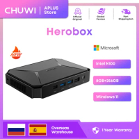 CHUWI Herobox Mini PC Intel 12th Gen N100 Quad Core 8GB RAM 256G SSD WiFi 6 BT5.2 Gigabit Ethernet VESA Up to 2TB SSD Windows 11