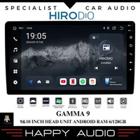 Head unit Android 9&10 Inch HIRODIO Gamma 9 QLED RAM 6/128GB Support Apple Carplay & Android Auto An