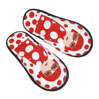 Red Dots Yayoi Kusama House Slippers Women Soft Memory Foam Slip On Hotel Slipper Shoes