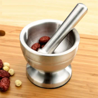 304 Stainless Steel Mortar and Pestle/Spice Grinder - for Kitchen, Guacamole,Herbs, Spices, Garlic,Cooking Medicine Weed