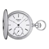【TISSOT 天梭】Savonnette T867.405.19.013.00 小秒針手上鍊懷錶 附鍊-白x銀/48.5mm(T8674051901300)