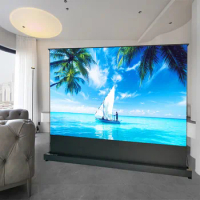 Free shipping Electric Floor Rising Projector Screen Ambient Light Rejecting 8K ALR Motorized Screen for Normal Throw Projector