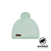 【Mammut 長毛象】Snow Beanie 保暖針織毛球羊毛帽 薄荷綠/白 #1191-01120