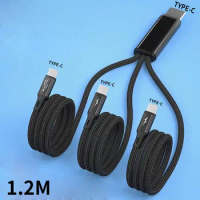 3 in 1 USB Type C Cable USB C to Type C Charging Cable For Samsung Huawei Xiaomi 3in1 Micro USBC Cable