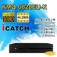 昌運監視器 KMQ-0828EU-K 可取8路數位錄影主機 5MP TVI/AHD/CVI/IPC DVR【APP下單跨店最高22%點數回饋】