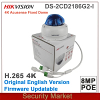 Original Hikvision DS-2CD2186G2-I 8MP Network DarkFighter Surveillance 4K Support POE IR IP67 CCTV IP Mini Camera