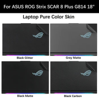 Leather Skin Laptop Stickers for ASUS ROG Strix SCAR 8 Plus G814 G814JVR 18" Laptop Carbon fiber Vinyl Protection