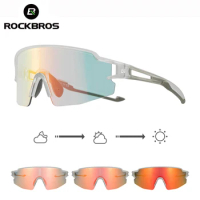 ROCKBROS Photochromic Cycling Glasses Men Women Outdoor Sports Hiking Sunglasses Photochromic Eyewear MTB Road Bicycle Goggles