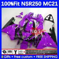Injection For HONDA NSR250R MC21 PGM3 1990 1991 1992 1993 132No.205 purple blk NSR250 NSR 250 R RR NSR 250R 90 91 92 93 Fairing
