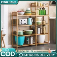 Restocked-Storage Rack Bamboo Shelf Kitchen Shelf Home Storage Rack Organizer Rack Display Cabinet C