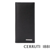 【Cerruti 1881】限量2折 義大利頂級小牛皮12卡皮夾 全新專櫃展示品(黑色 CEPU05991M)