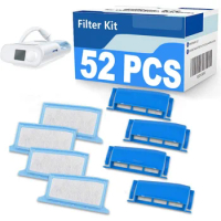 52PCS CPAP Filters for Philips Respironics Dreamstation Filters Replacement Cotton Filter Sleep Snorer