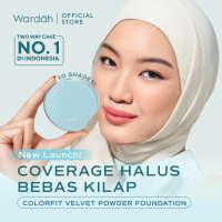 NEW! WARDAH TWC Colorfit Velvet Powder Foundation 11 g - Two Way Cake No 1 di Indonesia, Medium-to-H