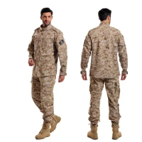 Tactical Uniform Combat BDU Set Desert Camouflage Battlefield Training Clothes Men Hunting Clothing Airsoft Sniper Ghillie Suit