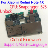 Global Firmware Unlock For Xiaomi redmi note 4X note 4 Snapdragon 625 MainBoard MotherBoard Card Fee Flex Cable Plate